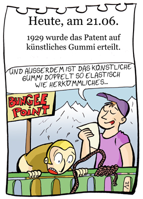 Cartoon: 21. Juni (medium) by chronicartoons tagged gummi,bungee,cartoon