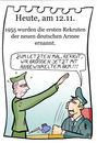 Cartoon: 12. November (small) by chronicartoons tagged bundeswehr,hitlergruß,soldat,rekrut,armee,nazi,cartoon