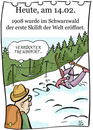 Cartoon: 14. Februar (small) by chronicartoons tagged skilift,wintersport,trendsport,cartoon