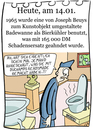 Cartoon: 14. Januar (small) by chronicartoons tagged beuys,duchamp,readymade,badewanne,museum,cartoon