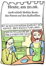 Cartoon: 20. Juni (small) by chronicartoons tagged kaffeefilter,blümchenkaffee,melitta,cartoon