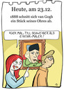 Cartoon: 23. Dezember (small) by chronicartoons tagged van gogh til schweiger keinohrhase zweiohrküken maler cartoon ohr