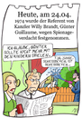 Cartoon: 24. April (small) by chronicartoons tagged kanzler,brandt,guillaume,stasi,brd,spion,cartoon