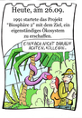 Cartoon: 26. September (small) by chronicartoons tagged biosphäre schöpfungadam eva schlange apfel cartoon