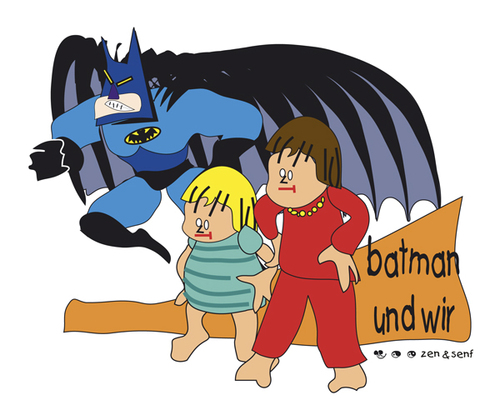 Cartoon: batman und wir (medium) by zenundsenf tagged batman,kinder,zenf,zensenf,zenundsenf