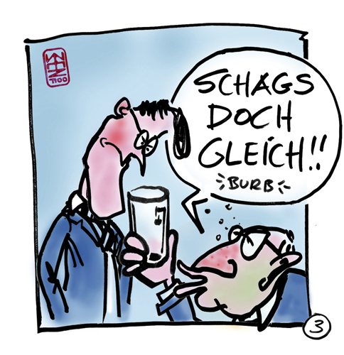Cartoon: GUTTI und bruederle (medium) by zenundsenf tagged guttenberg,brüderle,alkohol,gutti,zenf,zensenf,zenundsenf,andi,walter