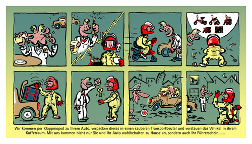 Cartoon: Heimbringer (medium) by zenundsenf tagged heimbringen,moped,führerschein,zenundsenf