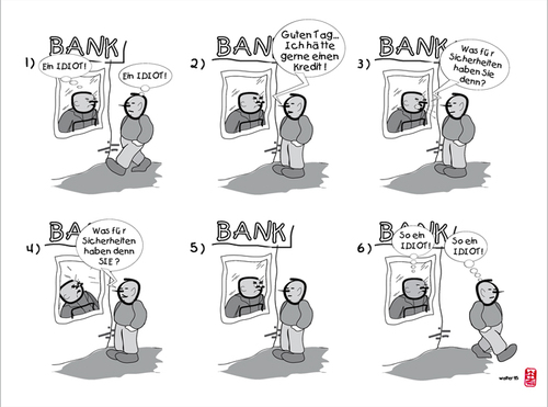 Cartoon: sicherheiten (medium) by zenundsenf tagged bank,kredit,sicherheiten,zenf,zensenf,zenundsenf