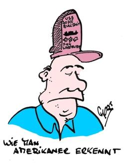 Cartoon: Amerikaner erkennen (medium) by mart tagged amerikaner,erkennen,american,identify,hat,mütze,mart,