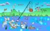 Cartoon: Origins Of Fishing (small) by mart tagged origins,fishing,ursprung,fischerei,mart,hai,