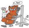 Cartoon: Pardon (small) by mart tagged dentist,bear,blood,pardon,sorry,mart,