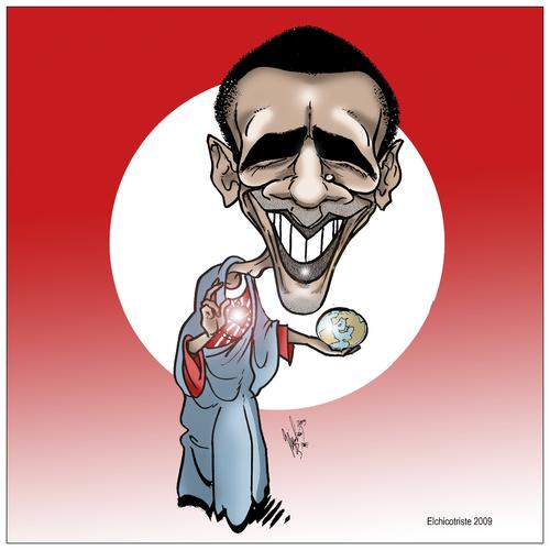 Cartoon: obamaria II (medium) by ELCHICOTRISTE tagged obama