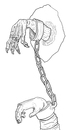 Cartoon: Line art practice (small) by Abe tagged ink,line,art,hand,hands,cuff,decay,zombie,dead