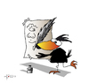 Cartoon: Krähe mit Akt (small) by KADO tagged krähe,crow,animal,bird,vogel,kado,kadocartoons,dominika,kalcher,comic,humor,spass,cartoon,illustration,austria,steiermark,graz,styria,akt,nude,kunst,art,zeichnen,draw