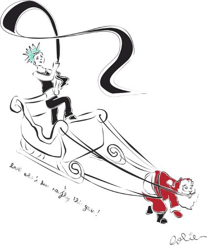 Cartoon: Dolie-Santa (medium) by Dolie tagged santa