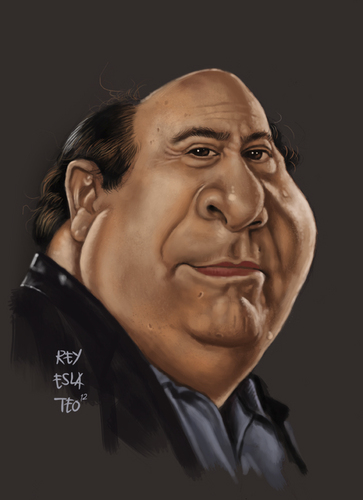 Cartoon: Danny DeVito Caricature (medium) by Rey Esla Teo tagged painting,digital,caricature