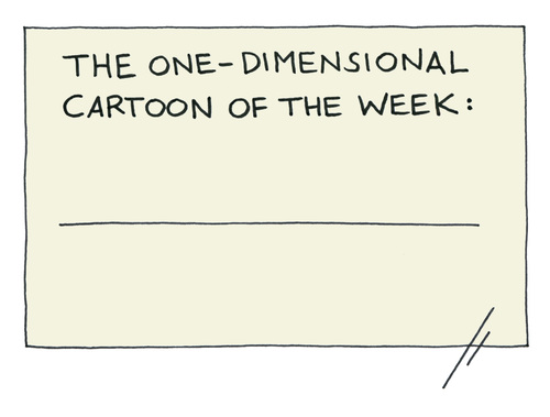 Cartoon: one-dimensional cartoon (medium) by badham tagged cartoon,bilderwitz,eindimesional,badham,gewinner,award,philosophie,witz,dimensional,cartoon,zeichnung,philosophie