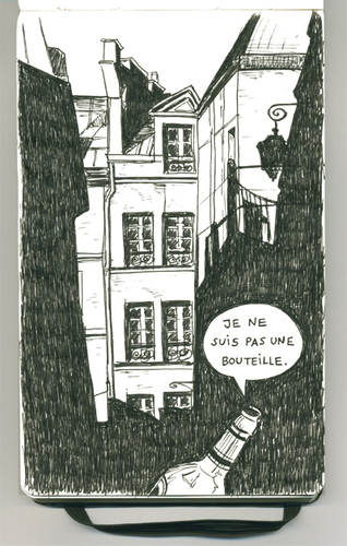Cartoon: French sketch (medium) by badham tagged bouteille,bottle,flasche,brouillon,skizze,sketch