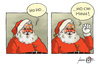 Cartoon: Merry Christmas! (small) by badham tagged merry,christmas,santa,ho,chi,minh,frohe,weihnachten,68er,vietnam,hammel