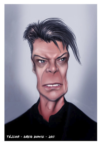 Cartoon: David Bowie (medium) by tejlor tagged david,bowie