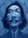 Cartoon: Mikey_Dali09_01 (small) by mikeyzart tagged caricature,salvador,dali,acrylic,painting,humorous