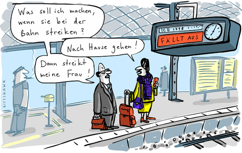 Bahnstreik Von Kittihawk Politik Cartoon Toonpool 