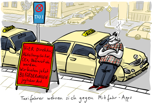 Cartoon: Beförderungen (medium) by kittihawk tagged kittihawk,2014,beförderung,mirfahr,app,uber,wunder,privat,person,personenbeförderung,taxifahrer,taxi,stand,demonstartion,proteste,bundesweite,aktionen,gegen,transport,regulierung,schild,aufsteller,auto,mercedes,kittihawk,2014,beförderung,mirfahr,app,uber,wunder,privat,person,personenbeförderung,taxifahrer,taxi,stand,demonstartion,proteste,bundesweite,aktionen,gegen,transport,regulierung,schild,aufsteller,auto,mercedes