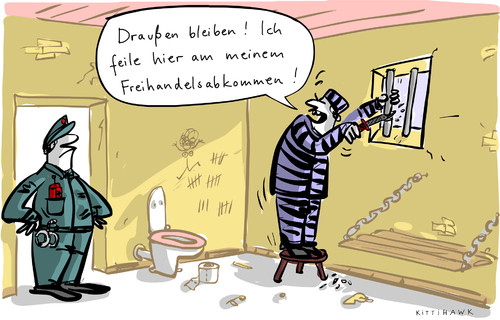 Cartoon: Freihandelsabkommen (medium) by kittihawk tagged kittihawk,2014,freihandelsabkommen,ttip,verhandlungen,geheim,verbraucherschutz,usa,eu,nicht,öffentlich,große,konzerne,multinationale,zölle,abschaffen,handelshemmnisse,standards,draißen,bleiben,feile,an,meinem,zelle,verbrecher,gefangener,gefängnis,ausbruch,kittihawk,2014,freihandelsabkommen,ttip,verhandlungen,geheim,verbraucherschutz,usa,eu,nicht,öffentlich,große,konzerne,multinationale,zölle,abschaffen,handelshemmnisse,standards,draißen,bleiben,feile,an,meinem,zelle,verbrecher,gefangener,gefängnis,ausbruch