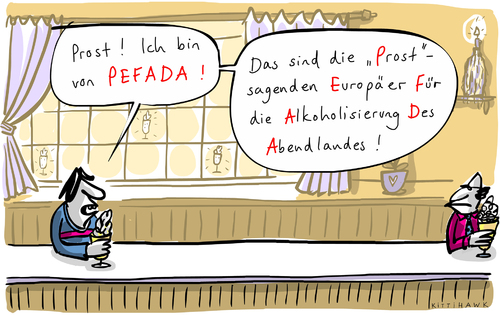 Cartoon: Prost (medium) by kittihawk tagged kittihawk,2015,feierabend,bier,theke,prost,pegida,pefada,europäer,alkoholisierung,abendlandes,trinken,abendgestaltung,abend,kittihawk,2015,feierabend,bier,theke,prost,pegida,pefada,europäer,alkoholisierung,abendlandes,trinken,abendgestaltung,abend