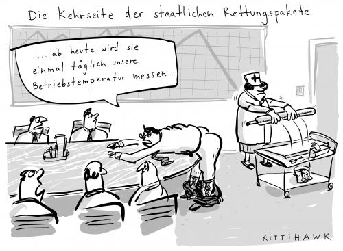 Cartoon: rettungspakete (medium) by kittihawk tagged rettung,pakete,finanz,krise,staat,bürgschaft,einschränkung,manager,mitbestimmung,aufsicht,finanzkrise,krise,geld,finanzen,wirtschaft,wirtschaftskrise,pleite,schulden,rettungspaket,hilfspaket,staat,bürgschaft,einschränkung,manager,mitbestimmung,aufsicht,betrieb,firma,unternehmen