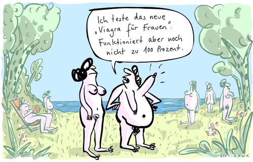 Cartoon: Viagra für Frauen (medium) by kittihawk tagged kittihawk,kittihawk
