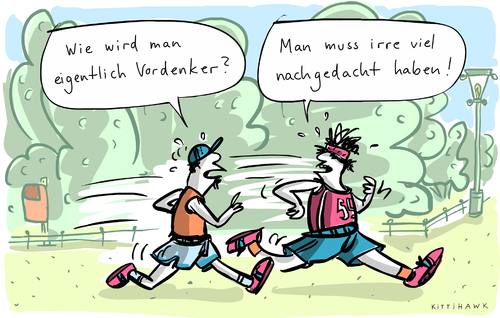 Cartoon: Vordenker (medium) by kittihawk tagged kritiker,technologie,theretiker,internetzeitalter,pionier,native,digital,www,zukunft,die,gehört,wem,schriftsteller,philosoph,internet,vater,lanier,jaron,buchhandels,deutschen,friedenspreis,nachdenken,vordenker,2014,kittihawk,kittihawk,2014,vordenker,nachdenken,friedenspreis,deutschen,buchhandels,jaron,lanier,vater,internet,philosoph,schriftsteller,wem,gehört,die,zukunft,www,digital,native,pionier,internetzeitalter,theretiker,technologie,kritiker