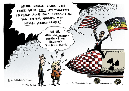 Cartoon: Atombomben Erneuerung (medium) by Schwarwel tagged atombombe,atom,neu,erneuerung,us,usa,deutschland,europa,merkel,angela,politik,milität,waffen,krieg,terror,koalition,streit,eu,welt,vision,partei,obama,westerwelle,national,international,verteidigung,uklear,mord,tod,mensch,politiker,führung,präsident,president,sprengladung,sprengstoff,karikatur,schwarwel,atombombe,atom,erneuerung,usa,deutschland,merkel,europa,waffen,milität,krieg,westerwelle,obama,partei,vision,welt,koalition,streit,eu,national