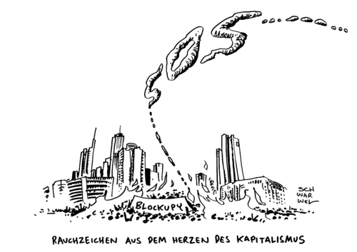 Cartoon: Blockupy Randale EZB Kritiker (medium) by Schwarwel tagged blockupy,randale,ezb,kritiker,sos,sachschäden,schaden,ziele,karikatur,schwarwel,kapitalismus,geld,wirtschaft,finanzen,unternehmen,blockupy,randale,ezb,kritiker,sos,sachschäden,schaden,ziele,karikatur,schwarwel,kapitalismus,geld,wirtschaft,finanzen,unternehmen