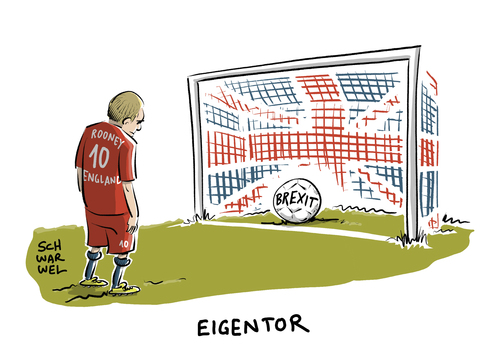 Cartoon: Brexit Eigentor (medium) by Schwarwel tagged brexit,referendum,eigentor,großbritannien,britain,england,fußball,em,em2016,tor,spiel,ball,spieler,gb,karikatur,schwarwel,brexit,referendum,eigentor,großbritannien,britain,england,fußball,em,em2016,tor,spiel,ball,spieler,gb,karikatur,schwarwel