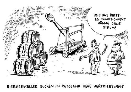 Cartoon: Carlsberg Ukraine Krise (medium) by Schwarwel tagged carlsberg,ukraine,krise,russland,brauerei,bier,bierbrauer,verlust,karikatur,schwarwel,carlsberg,ukraine,krise,russland,brauerei,bier,bierbrauer,verlust,karikatur,schwarwel