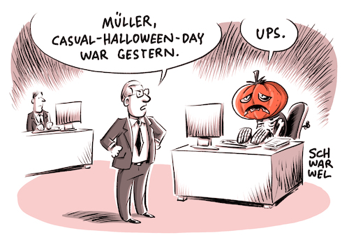 Cartoon: Casual Halloween Day (medium) by Schwarwel tagged casual,halloween,day,grusel,gruseln,firma,unternehmen,konzern,wirtschaft,büro,süßes,oder,saures,geist,geister,karikatur,schwarwel,casual,halloween,day,grusel,gruseln,firma,unternehmen,konzern,wirtschaft,büro,süßes,oder,saures,geist,geister,karikatur,schwarwel