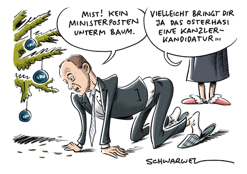 Cartoon: CDU Machtkampf Merkel Merz (medium) by Schwarwel tagged merkel,merz,cdu,machtkampf,minister,weihnachten,weihanchtsmann,weihnachtsbaum,akk,andrea,kramp,karrenbauer,parteichefin,bundeskanzlerin,kanzlerin,politik,politiker,politikerin,deutschland,partei,kanzler,kanzlerkandidatur,kandidatur,kandidat,ministerposten,kabinett,parteivorsitz,cartoon,karikatur,schwarwel,merkel,merz,cdu,machtkampf,minister,weihnachten,weihanchtsmann,weihnachtsbaum,akk,andrea,kramp,karrenbauer,parteichefin,bundeskanzlerin,kanzlerin,politik,politiker,politikerin,deutschland,partei,kanzler,kanzlerkandidatur,kandidatur,kandidat,ministerposten,kabinett,parteivorsitz,cartoon,karikatur,schwarwel