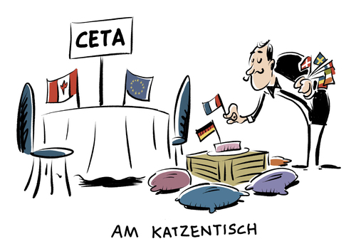 Cartoon: CETA Parlamente (medium) by Schwarwel tagged ceta,freihandelsabkommen,kanada,parlamente,parlament,abstimmung,politik,regierung,us,usa,eu,europäische,union,deutschland,mitgliedstaaten,staat,staaten,handelsvertrag,juncker,comprehensive,economic,and,trade,agreement,ttip,handelsabkommen,investitionsschutzabkommen,geheim,geheimhaltung,demokratie,daseinsvorsorge,umweltschutz,karikatur,schwarwel,ceta,freihandelsabkommen,kanada,parlamente,parlament,abstimmung,politik,regierung,us,usa,eu,europäische,union,deutschland,mitgliedstaaten,staat,staaten,handelsvertrag,juncker,comprehensive,economic,and,trade,agreement,ttip,handelsabkommen,investitionsschutzabkommen,geheim,geheimhaltung,demokratie,daseinsvorsorge,umweltschutz,karikatur,schwarwel