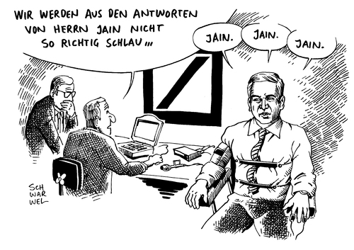 Cartoon: Deutsche Bank Jain Manipulation (medium) by Schwarwel tagged bafin,bericht,deutsche,bank,jain,manipulation,zinsmanipulation,vorwurf,börse,karikatur,schwarwel,bafin,bericht,deutsche,bank,jain,manipulation,zinsmanipulation,vorwurf,börse,karikatur,schwarwel