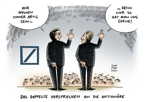 Cartoon: Deutsche Bank Negativschlagzeile (medium) by Schwarwel tagged deutsche,bank,kredit,geld,wirtschaft,finanzen,aktionäre,börse,negativschlagzeile,schlagzeilen,karikatur,schwarwel,hauptversammlung,negtaiv,nachrichten,news,presse,vorstand,doppelspitze,jürgen,fitschen,geldhaus,frankfurt,kosten,investoren,deutsche,bank,kredit,geld,wirtschaft,finanzen,aktionäre,börse,negativschlagzeile,schlagzeilen,karikatur,schwarwel,hauptversammlung,negtaiv,nachrichten,news,presse,vorstand,doppelspitze,jürgen,fitschen,geldhaus,frankfurt,kosten,investoren