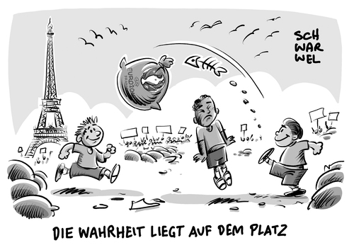 Cartoon: EM Frankreich Streik Sicherheit (medium) by Schwarwel tagged em,frankreich,streik,sicherheit,streiks,sicherheitslage,stimmung,france,europameisterschaft,fußball,tor,mannschaft,feld,spiel,rasen,fans,trikot,müll,sicherheitsvorkehrung,anschlag,angst,terror,angriff,krieg,waffen,gewalt,sport,karikatur,schwarwel,em,frankreich,streik,sicherheit,streiks,sicherheitslage,stimmung,france,europameisterschaft,fußball,tor,mannschaft,feld,spiel,rasen,fans,trikot,müll,sicherheitsvorkehrung,anschlag,angst,terror,angriff,krieg,waffen,gewalt,sport,karikatur,schwarwel