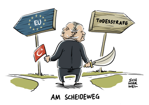 Cartoon: Erdogan Putsch Todesstrafe (medium) by Schwarwel tagged erdogan,putsch,türkei,militär,militätputsch,aufstand,panzer,terror,gewalt,hass,regierung,karikatur,schwarwel,säuberungswelle,zauberlehrling,todesstrafe,bundesregierung,beitritt,beitrittsverhandlung,eu,europäische,union,erdogan,putsch,türkei,militär,militätputsch,aufstand,panzer,terror,gewalt,hass,regierung,karikatur,schwarwel,säuberungswelle,zauberlehrling,todesstrafe,bundesregierung,beitritt,beitrittsverhandlung,eu,europäische,union