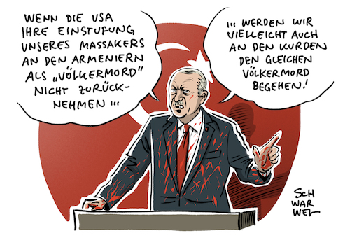 Cartoon: Erdogan Türkei Massaker (medium) by Schwarwel tagged erdogan,türkei,ankara,völkermord,armenien,massaker,menschenrechte,krieg,mord,armenier,kurden,syrien,nordsyrien,rojava,us,usa,amerika,america,blut,an,den,händen,militär,terror,zerstörung,militäreinsatz,invasion,soldat,soldaten,heer,armee,kongress,resolution,blutbad,genozid,rebellen,kurdenmiliz,terrormiliz,is,islamischer,staat,terrororganisation,gräueltaten,cartoon,karikatur,schwarwel,erdogan,türkei,ankara,völkermord,armenien,massaker,menschenrechte,krieg,mord,armenier,kurden,syrien,nordsyrien,rojava,us,usa,amerika,america,blut,an,den,händen,militär,terror,zerstörung,militäreinsatz,invasion,soldat,soldaten,heer,armee,kongress,resolution,blutbad,genozid,rebellen,kurdenmiliz,terrormiliz,is,islamischer,staat,terrororganisation,gräueltaten,cartoon,karikatur,schwarwel