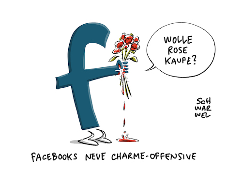 Cartoon: Facebook nach Datenaffäre (medium) by Schwarwel tagged facebook,mark,zuckerberg,social,media,soziale,netzwerke,www,world,wide,web,online,profil,gefällt,mir,like,likes,post,postings,account,daten,datenschutz,datenaffäre,cartoon,karikatur,schwarwel,charmeoffensive,datenskandal,portal,portale,datenfirma,cambridge,analytica,nutzerdaten,virtual,reality,tech,konzern,silicon,valley,wahlkampf,donald,trump,us,usa,amerika,america,president,präsident,wahl,datenschutzbehörde,techlash,plattform,internet,facebook,mark,zuckerberg,social,media,soziale,netzwerke,www,world,wide,web,online,profil,gefällt,mir,like,likes,post,postings,account,daten,datenschutz,datenaffäre,cartoon,karikatur,schwarwel,charmeoffensive,datenskandal,portal,portale,datenfirma,cambridge,analytica,nutzerdaten,virtual,reality,tech,konzern,silicon,valley,wahlkampf,donald,trump,us,usa,amerika,america,president,präsident,wahl,datenschutzbehörde,techlash,plattform,internet