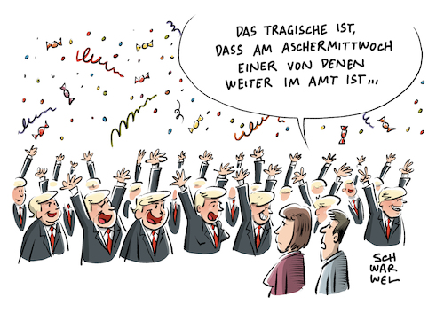 Cartoon: Fasching Trump Verkleidung (medium) by Schwarwel tagged donald,trump,us,usa,amerika,praesident,president,fasching,karneval,faschingszeit,karikatur,schwarwel,donald,trump,us,usa,amerika,praesident,president,fasching,karneval,faschingszeit,karikatur,schwarwel