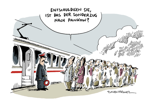 Fluchtlinge Deutschland Einreis Von Schwarwel Politik Cartoon Toonpool
