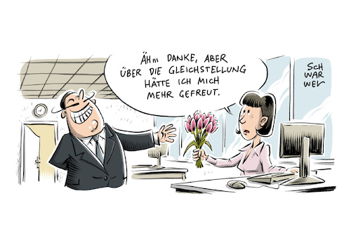 Cartoon: Frauentag Gleichberechtigung (medium) by Schwarwel tagged gleichstellung,gleichberechtigung,frauen,frau,frauentag,frauenquote,feminismus,feministinnen,feministin,frauenbild,frauenwahlrecht,geschlecht,geschlechterordnung,selbstbestimmung,sexismus,homophob,homophobie,lesben,sexistisch,metoo,vergewaltigung,emanzipation,revolution,freiheitsbewegung,freiheit,gleichheit,geschlechterverhältnisse,frauenbewegung,unterdrückung,rollenbild,rollenbilder,menschenwürde,menschlichkeit,humanismus,sexuelle,weiblichkeit,sexueller,missbrauch,cartoon,karikatur,illustration,schwarwel,frauenkampftag,hierarchie,internationaler,chancengleichheit,gleichstellung,gleichberechtigung,frauen,frau,frauentag,frauenquote,feminismus,feministinnen,feministin,frauenbild,frauenwahlrecht,geschlecht,geschlechterordnung,selbstbestimmung,sexismus,homophob,homophobie,lesben,sexistisch,metoo,vergewaltigung,emanzipation,revolution,freiheitsbewegung,freiheit,gleichheit,geschlechterverhältnisse,frauenbewegung,unterdrückung,rollenbild,rollenbilder,menschenwürde,menschlichkeit,humanismus,sexuelle,weiblichkeit,sexueller,missbrauch,cartoon,karikatur,illustration,schwarwel,frauenkampftag,hierarchie,internationaler,chancengleichheit