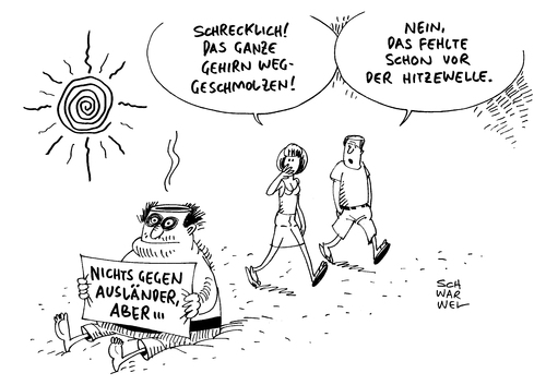 Cartoon: Fremdenhass CDU Politik (medium) by Schwarwel tagged rechts,nazi,hass,politik,cdu,fremdenhass,intoleranz,gewalt,ausländer,mirganten,karikatur,schwarwel,rassismus,flüchtlinge,kriminalität,flüchtlingscamp,pegida,rechtsextrem,fremdenhass,cdu,politik,hass,nazi,rechts,intoleranz,gewalt,ausländer,mirganten,karikatur,schwarwel,rassismus,flüchtlinge,kriminalität,flüchtlingscamp,pegida,rechtsextrem