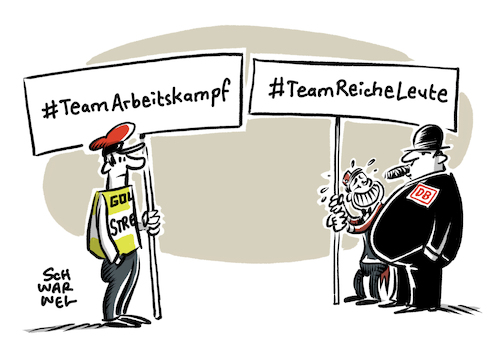 Cartoon: GDL Streik Deutsche Bahn (medium) by Schwarwel tagged gdl,gewerkschaft,lokführer,streik,deutsche,bahn,zug,lokführerstreik,tarif,tarifverhandlungen,personenverkehr,arbeitskampf,streikrecht,arbeitsbedingungen,arbeit,lohn,gehalt,tarifstreit,cartoon,karikatur,schwarwel,gdl,gewerkschaft,lokführer,streik,deutsche,bahn,zug,lokführerstreik,tarif,tarifverhandlungen,personenverkehr,arbeitskampf,streikrecht,arbeitsbedingungen,arbeit,lohn,gehalt,tarifstreit,cartoon,karikatur,schwarwel